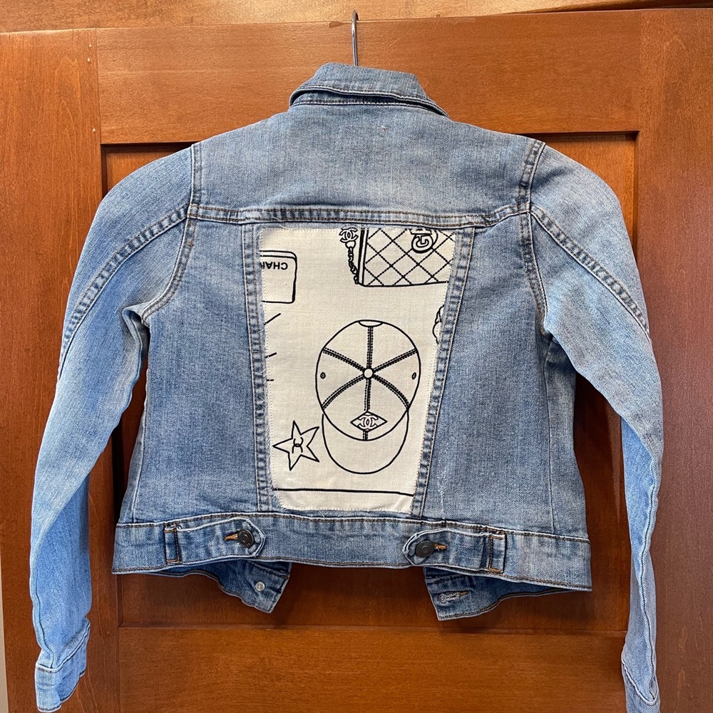 Girls Hudson Jean Jacket with Chanel Scarf
